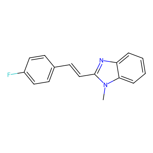 2-[(E)-2-(4-fluorophenyl)ethenyl]-1-methylbenzimidazole structure