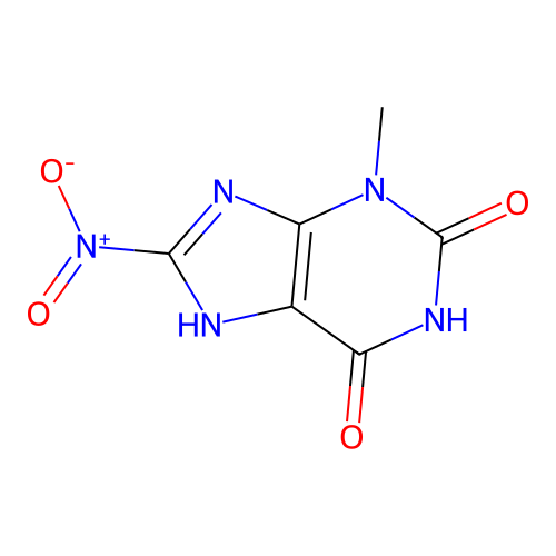 1H-Purine-2,6-dione, 3,7-dihydro-3-methyl-8-nitro- structure