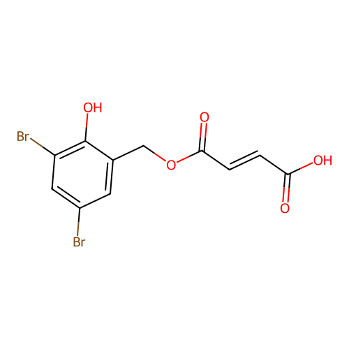 Fumaryl monodibromoaspirin structure