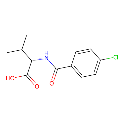 rel-(2R)-2-[(4-chlorophenyl)formamido]-3-methylbutanoic acid structure