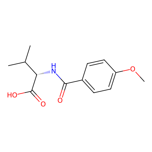 N-(4-Methoxybenzoyl)-L-valine structure