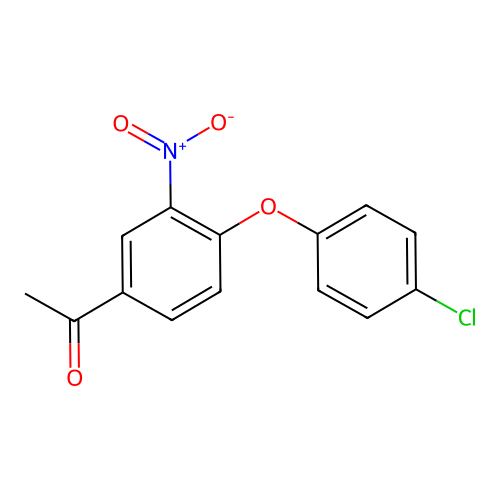 1-(4-(4-Chlorophenoxy)-3-nitrophenyl)ethanone structure