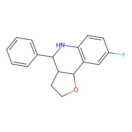 8-Fluoro-4-phenyl-2,3,3a,4,5,9b-hexahydrofuro[3,2-c]quinoline structure