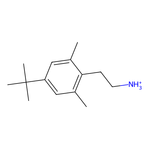 2-(2,6-Dimethyl-4-tert-butyl-phenyl)ethylazanium structure