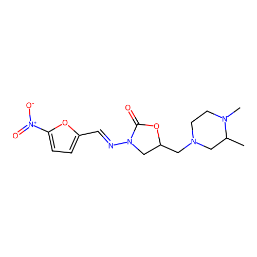 5-[(3,4-dimethylpiperazin-1-yl)methyl]-3-[(E)-(5-nitrofuran- structure