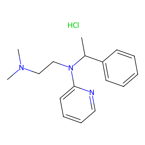 2-((2-(Dimethylamino)ethyl)(alpha-methylbenzyl)amino)pyridine hydrochloride structure