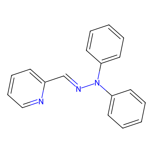 N-phenyl-N-(pyridin-2-ylmethylideneamino)aniline structure