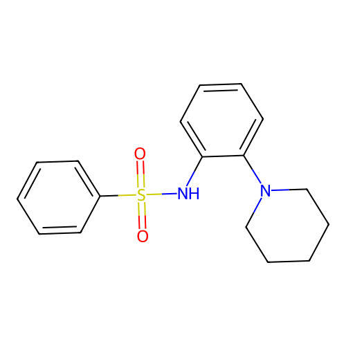 N-(2-piperidin-1-ylphenyl)benzenesulfonamide structure