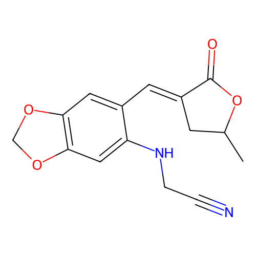 2-[[6-[(5-methyl-2-oxooxolan-3-ylidene)methyl]-1,3-benzodiox structure
