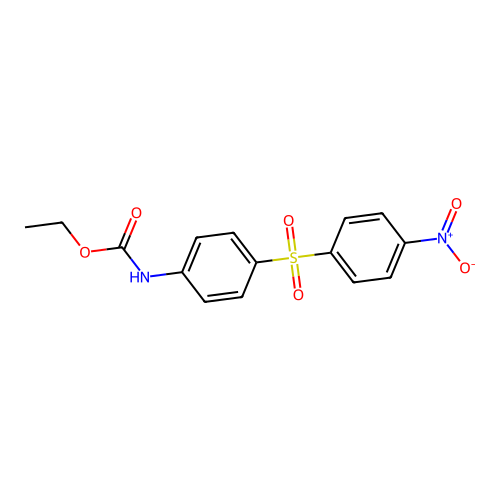 N-[4-(4-硝基苯基)磺酰基苯基]氨基甲酸乙酯 structure