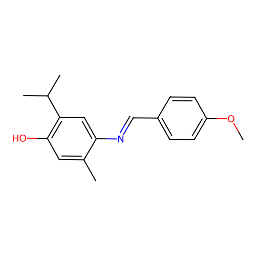 4-[(4-Methoxyphenyl)methylideneamino]-5-methyl-2-propan-2-ylphenol structure