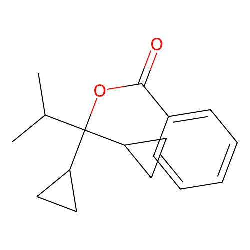 1,1-Dicyclopropyl-2-methylpropyl benzoate structure
