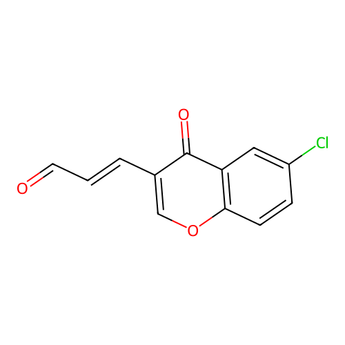 (E)-3-(6-chloro-4-oxochromen-3-yl)prop-2-enal structure