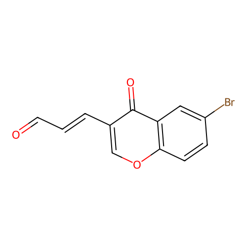 (E)-3-(6-bromo-4-oxo-4H-chromen-3-yl)acrylaldehyde structure