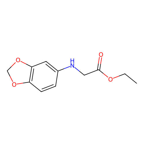 Ethyl 2-(1,3-benzodioxol-5-ylamino)acetate structure
