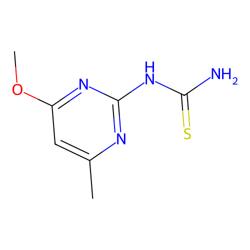 (4-Methoxy-6-methyl-pyrimidin-2-YL) thiourea structure