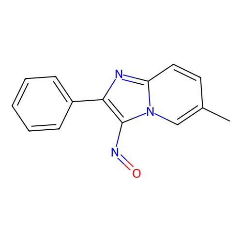 Imidazo(1,2-a)pyridine, 6-methyl-3-nitroso-2-phenyl- structure