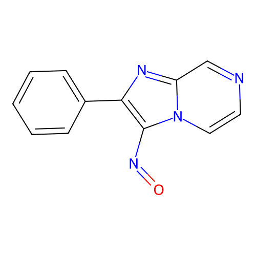 3-Nitroso-2-phenylimidazo(1,2-a)pyrazine structure