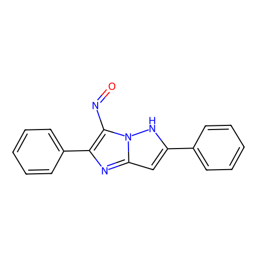 1H-Imidazo(1,2-b)pyrazole, 3-nitroso-2,6-diphenyl- structure