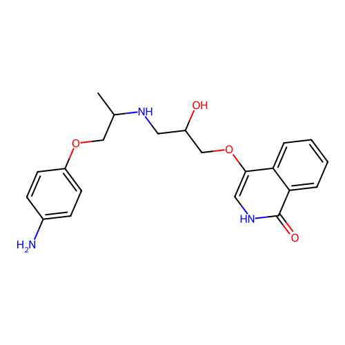 4-(3-(2-(4-Aminophenoxy)-1-methylethylamino)-2-hydroxypropoxy)isocarbostyril structure
