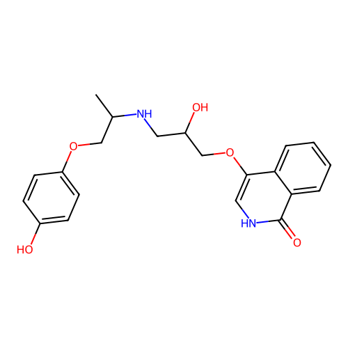 4-(3-(2-(4-Hydroxyphenoxy)-1-methylethylamino)-2-hydroxypropoxy)isocarbostyril structure