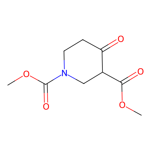 Dimethyl 4-oxopiperidine-1,3-dicarboxylate structure