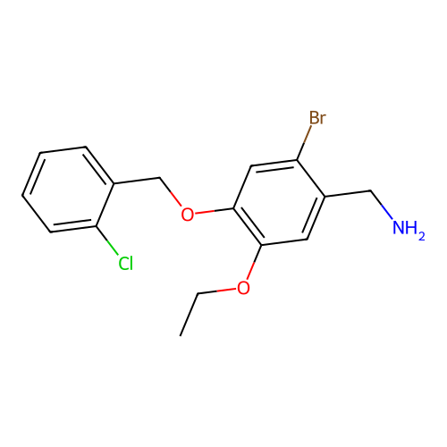 [2-Bromo-4-[(2-chlorophenyl)methoxy]-5-ethoxyphenyl]methanamine structure
