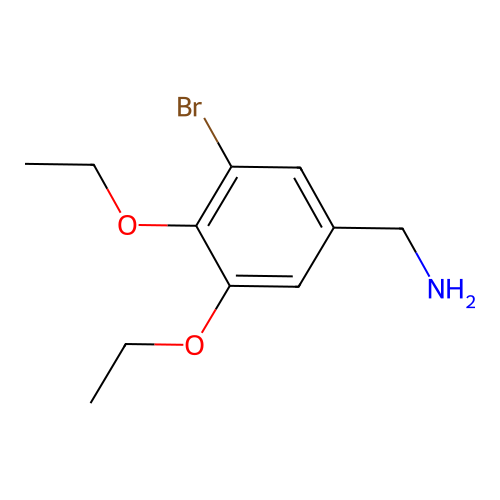 1-(3-Bromo-4,5-diethoxyphenyl)methanamine structure