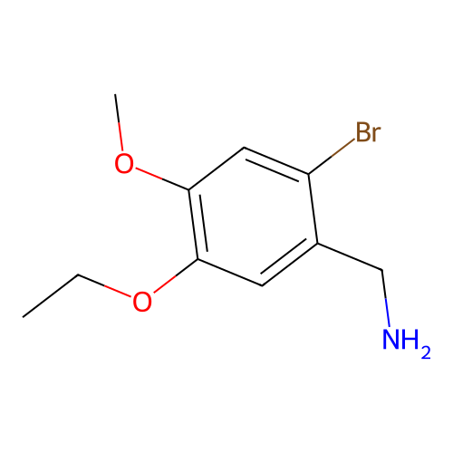(2-Bromo-5-ethoxy-4-methoxyphenyl)methanamine structure