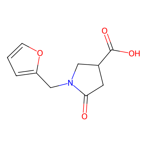 1-[(Furan-2-yl)methyl]-5-oxopyrrolidine-3-carboxylic acid structure