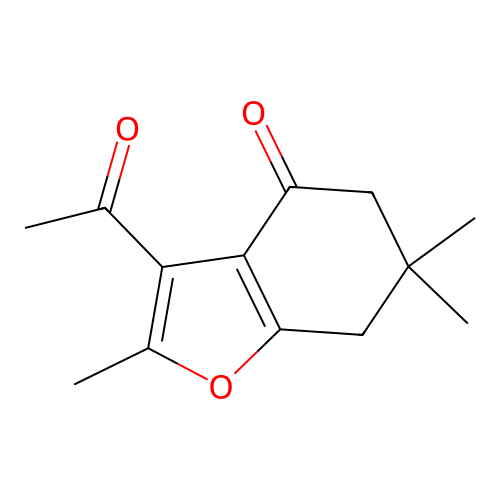3-Acetyl-2,6,6-trimethyl-4,5,6,7-tetrahydro-1-benzofuran-4-one structure
