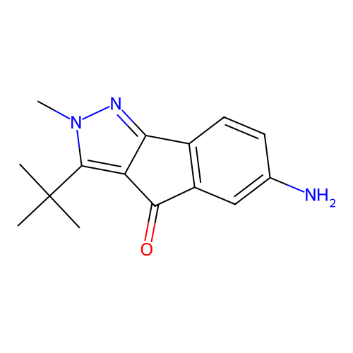 6-Amino-3-(tert-butyl)-2-methylindeno[3,2-c]pyrazol-4-one structure
