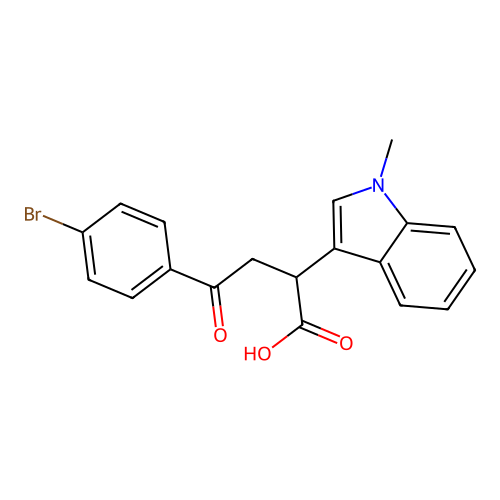 4-(4-Bromophenyl)-2-(1-methylindol-3-yl)-4-oxobutanoic acid structure