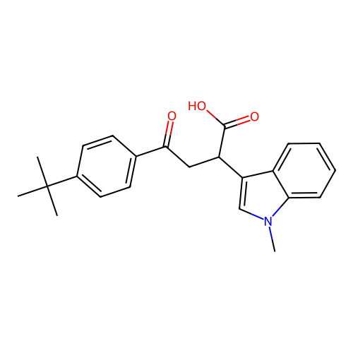 4-(4-(Tert-butyl)phenyl)-2-(1-methylindol-3-YL)-4-oxobutanoic acid structure