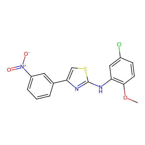 N-(5-chloro-2-methoxyphenyl)-4-(3-nitrophenyl)-1,3-thiazol-2-amine structure