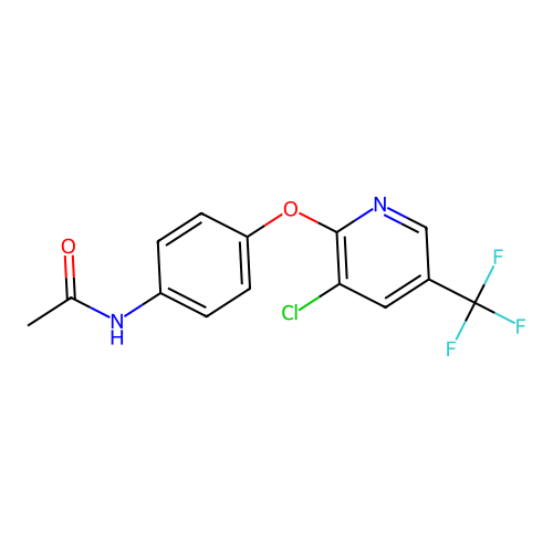 N-(4-(3-Chloro-5-(trifluoromethyl)-2-pyridyloxy)phenyl)ethanamide structure