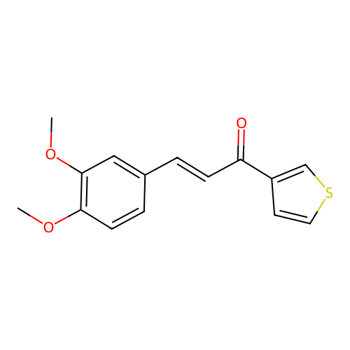 3-(3,4-Dimethoxyphenyl)-1-(thiophen-3-yl)prop-2-en-1-one structure