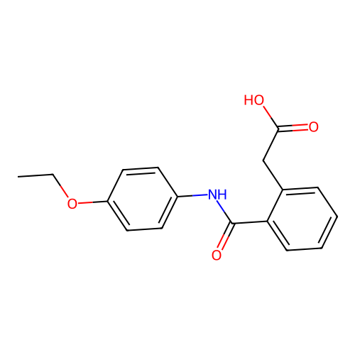 2-{2-[(4-Ethoxyphenyl)carbamoyl]phenyl}acetic acid structure