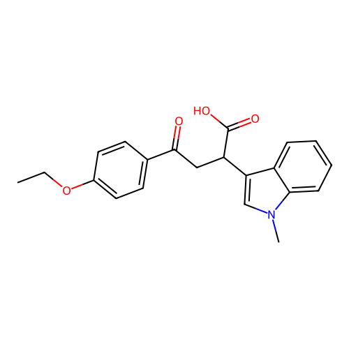 4-(4-ethoxyphenyl)-2-(1-methyl-1H-indol-3-yl)-4-oxobutanoic acid structure