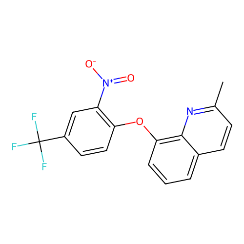 2-Methyl-8-[2-nitro-4-(trifluoromethyl)phenoxy]quinoline structure