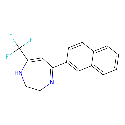 7-(2-Naphthyl)-5-(trifluoromethyl)-1H,2H,3H-1,4-diazepine structure