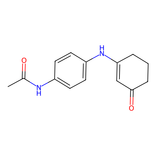 N-(4-((3-Oxocyclohex-1-enyl)amino)phenyl)ethanamide structure