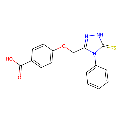 4-[(4-phenyl-5-sulfanylidene-1H-1,2,4-triazol-3-yl)methoxy]benzoic Acid structure
