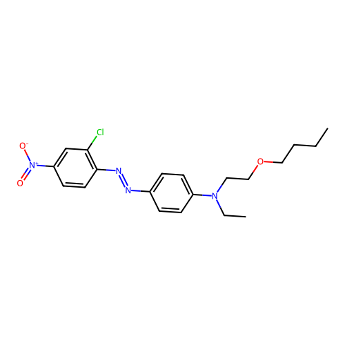 N-(2-Butoxyethyl)-4-((2-chloro-4-nitrophenyl)azo)-N-ethylaniline structure
