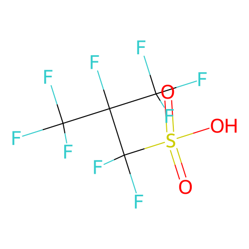 1,1,2,3,3,3-Hexafluoro-2-(trifluoromethyl)propanesulphonic acid structure