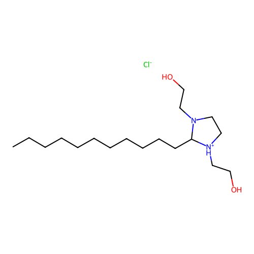 2-[3-(2-Hydroxyethyl)-2-undecylimidazolidin-1-ium-1-yl]ethanol chloride structure