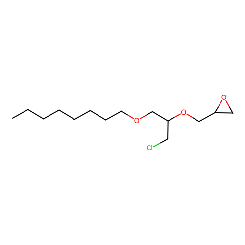 ((1-(Chloromethyl)-2-(octyloxy)ethoxy)methyl)oxirane structure