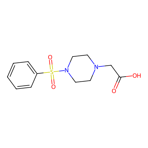 2-[4-(benzenesulfonyl)piperazin-1-yl]acetic Acid structure