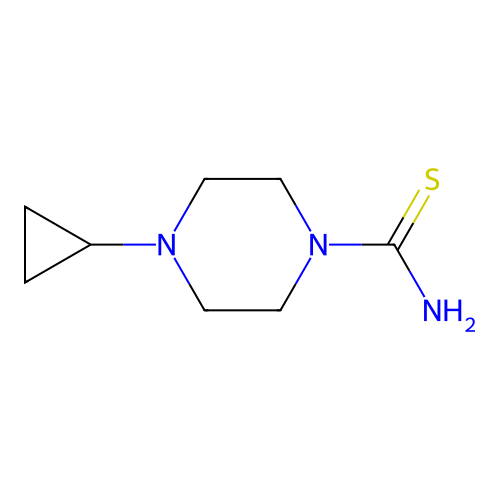 4-Cyclopropylpiperazine-1-carbothioamide structure