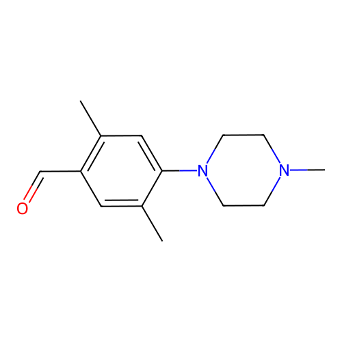 2,5-Dimethyl-4-(4-methylpiperazin-1-yl)benzaldehyde structure